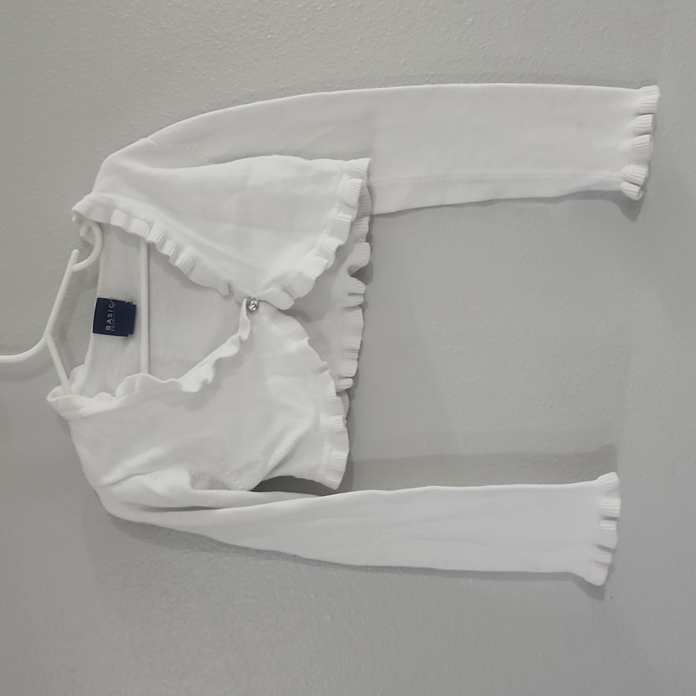 White Bolero Cropped Cardigan